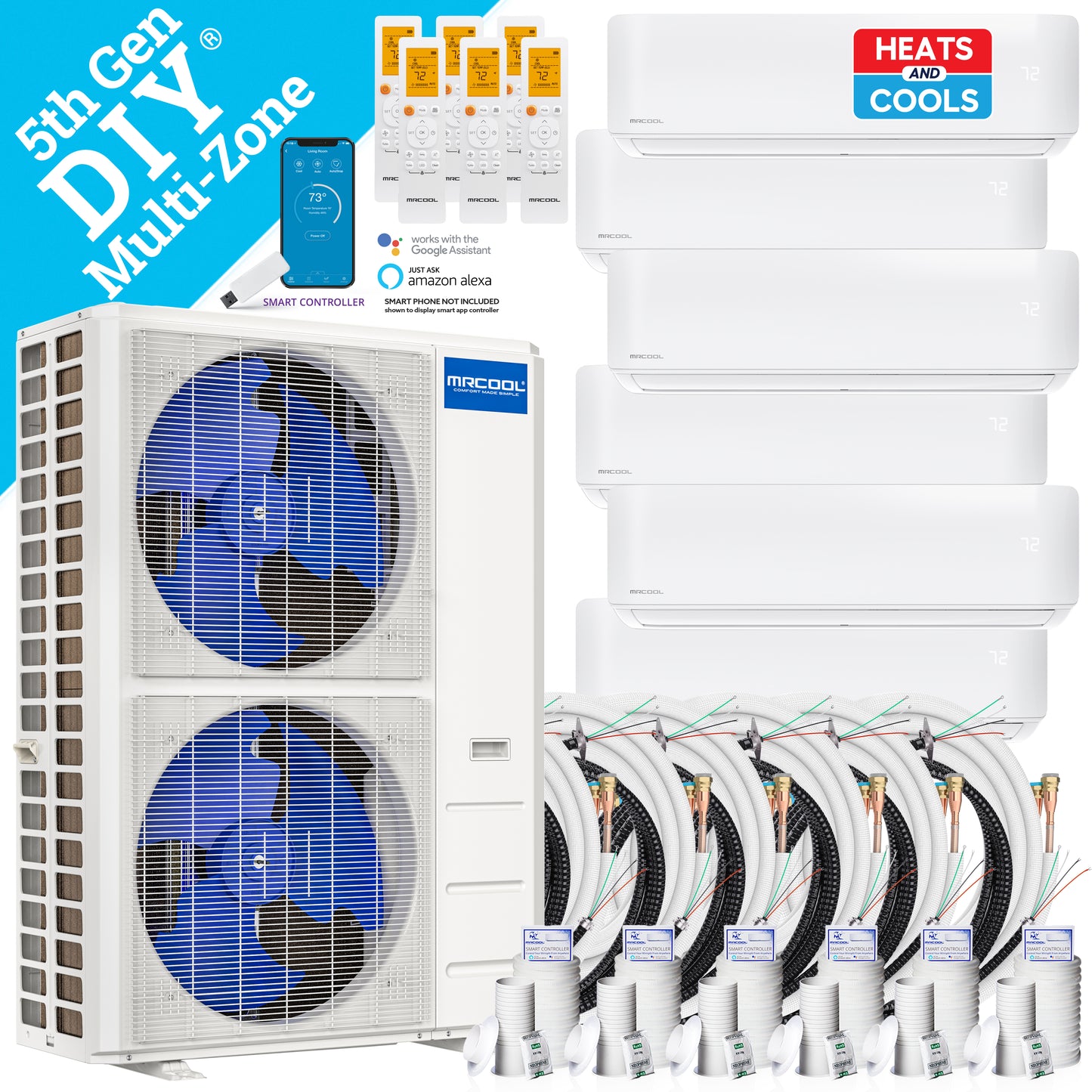 MRCOOL® 55k DIY 5th Generation 6 Zone Multi-Zone Mini-Split Condenser 230v - Image 5