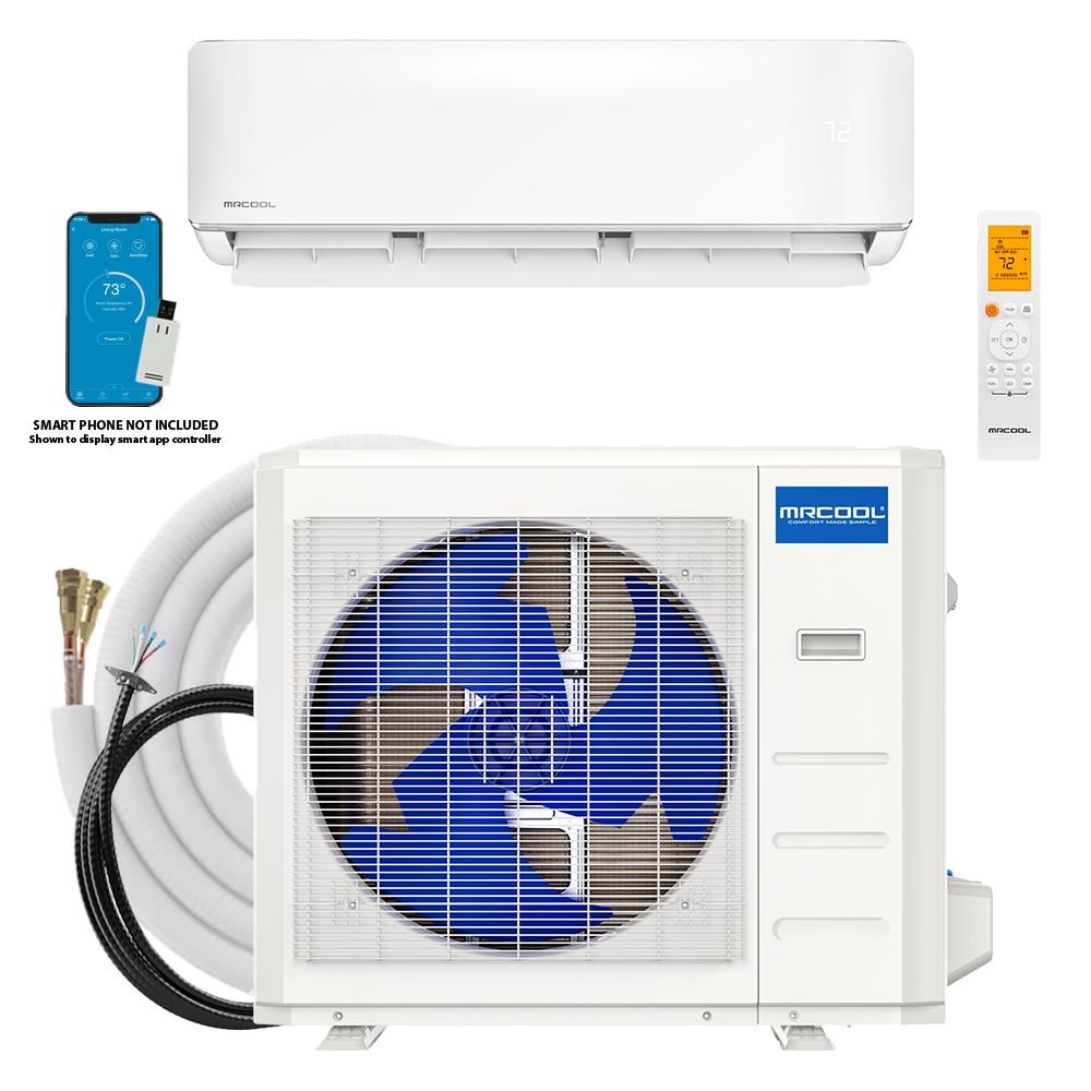 MRCOOL® 18k DIY 5th Generation Bundle - includes Condenser, Air Handler,  DIY® Quick Connect®  Line Set, DIYPRO® Cable, and Remote -  230v