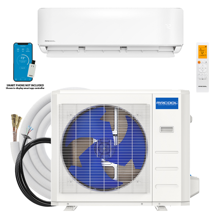 MRCOOL® 18k DIY 5th Generation Bundle - includes Condenser, Air Handler,  DIY® Quick Connect®  Line Set, DIYPRO® Cable, and Remote -  230v